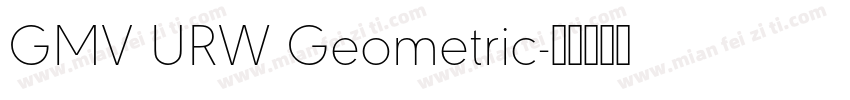 GMV URW Geometric字体转换